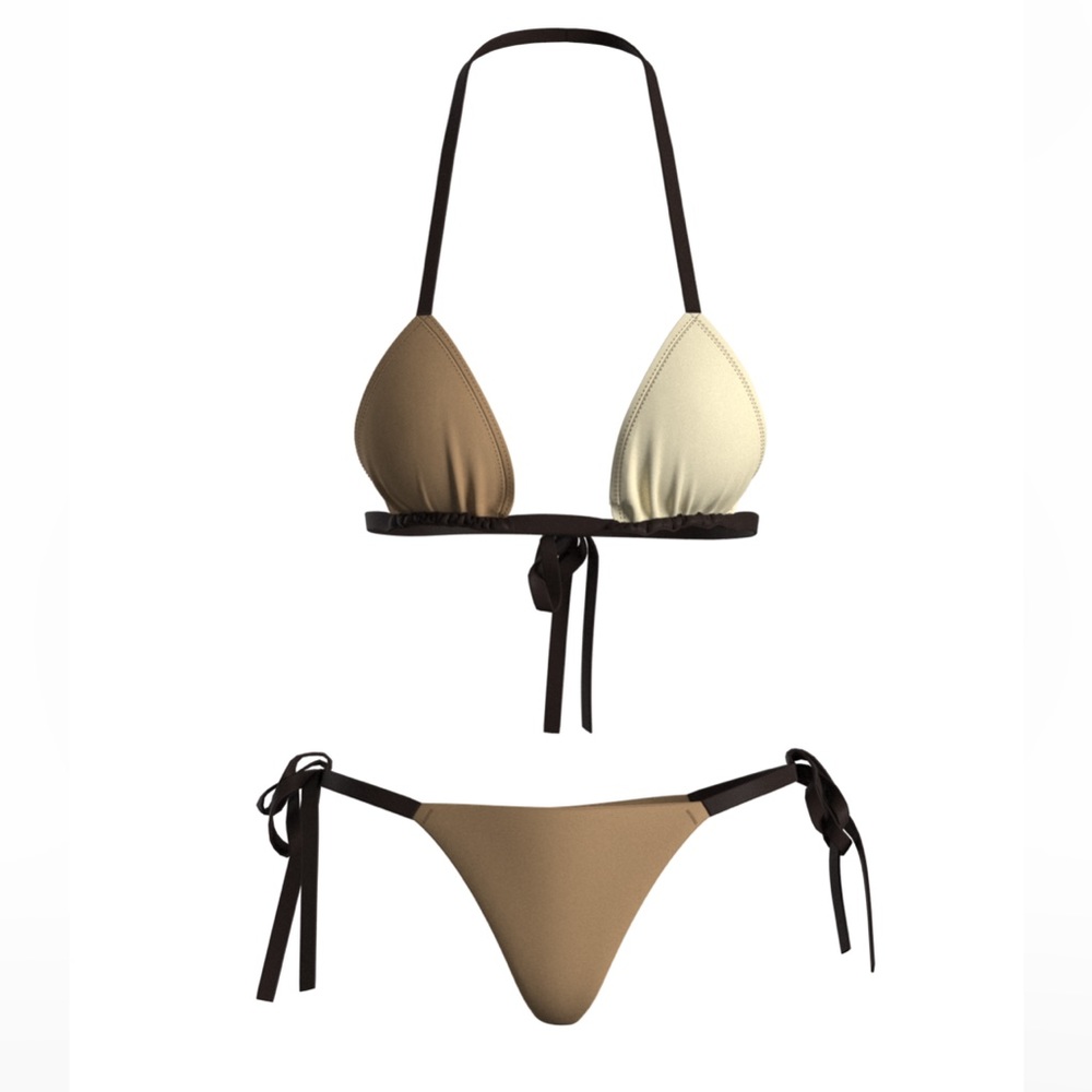 Two tone string bikini(NEW WITH TAGS)